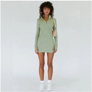 Princess Polly Green Long Sleeve Knit Dress